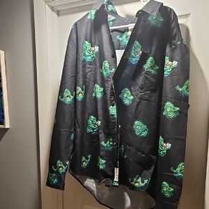 RSVLTS XXL Mens Long Sleeve Ghostbusters Slimer shirt